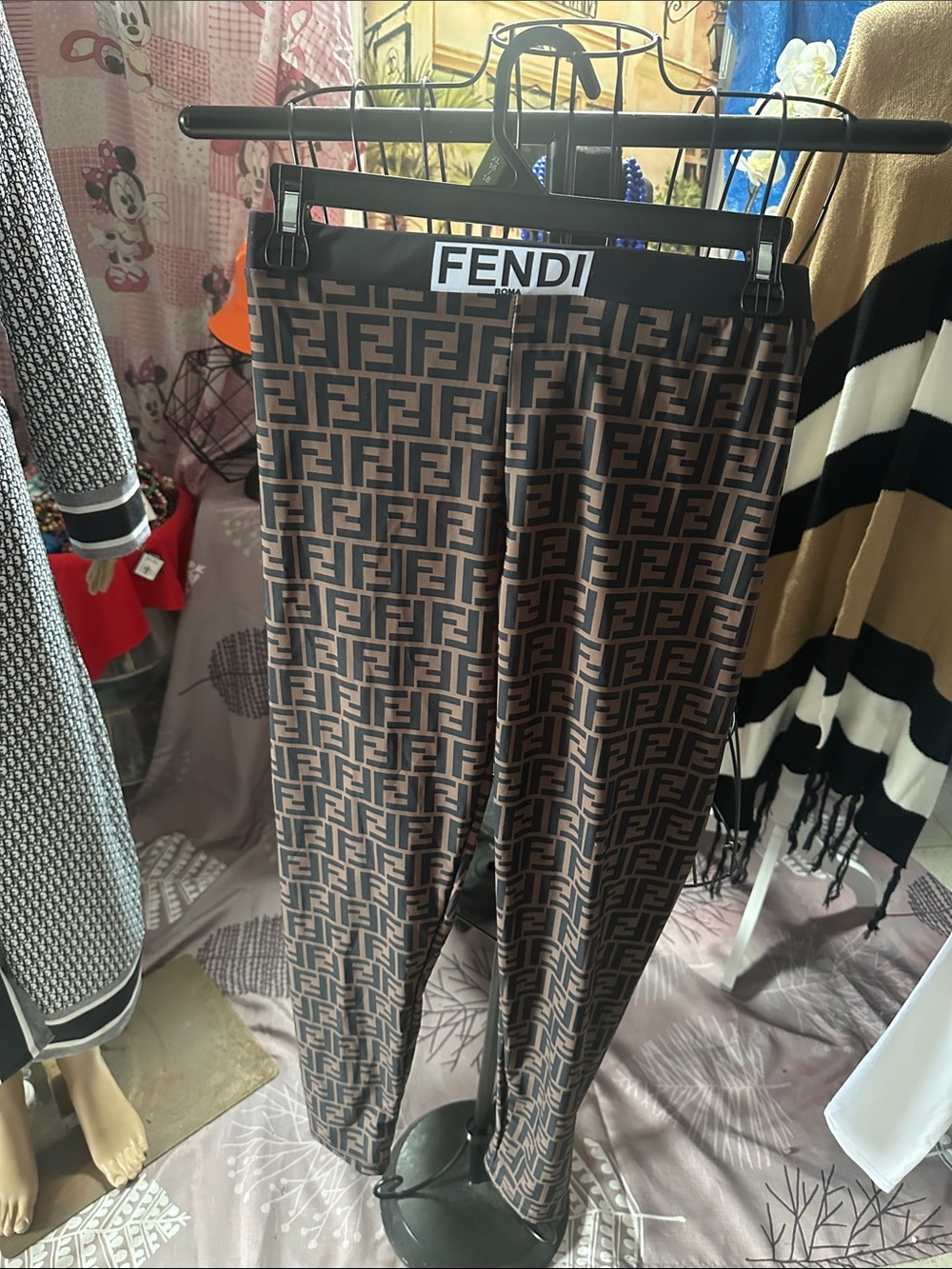 Fendi Men’s Brown FF Logo Jogger Pants